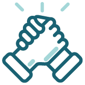 Icon of two hands holding