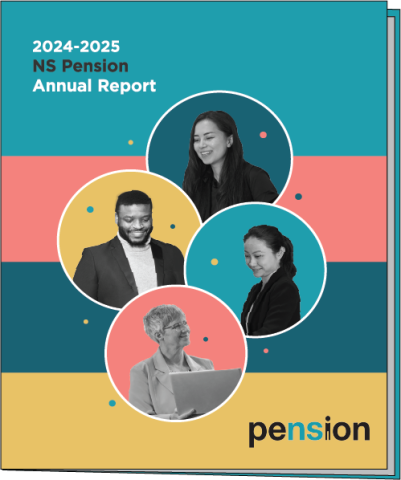 the cover of the 2024-2025 NS Pension Annual Report