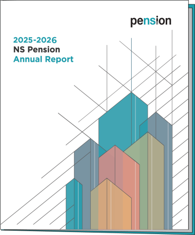 The cover page of the 2025-2026 NS Pension Annual Report